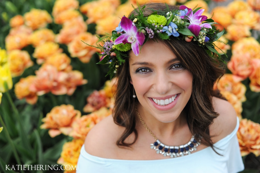 Floral crown with orchids