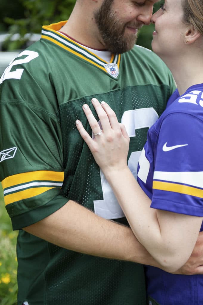 Engagement Photos Packers vs. Vikings